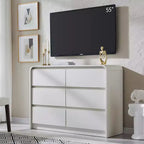 Commode 6 tiroirs SinCiDo pour chambre à coucher, commodes et chiffonniers modernes de 120 cm de large