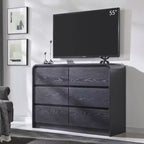 Commode 6 tiroirs SinCiDo pour chambre à coucher, commodes et chiffonniers modernes de 120 cm de large