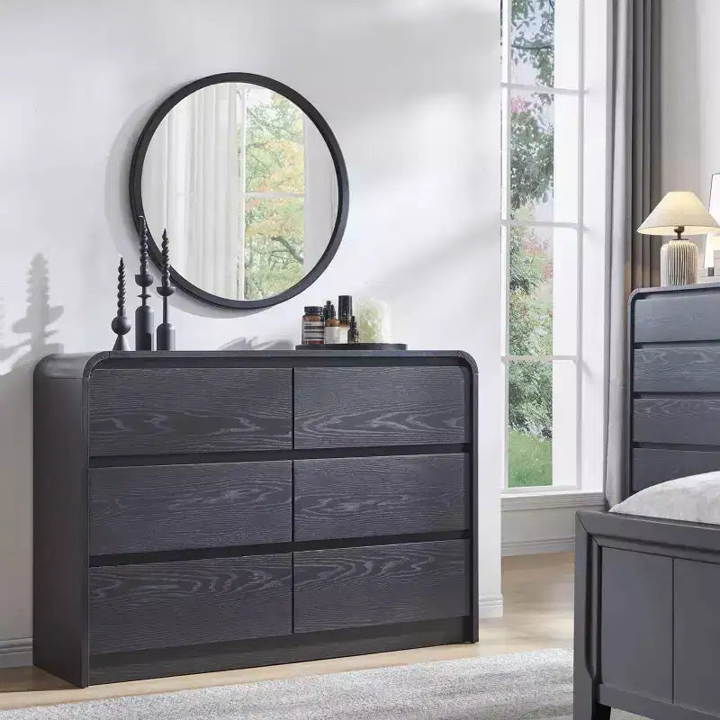 SinCiDo 6 Drawers Dresser for Bedroom, Modern 47in Wide Dressers & Chests of Drawers