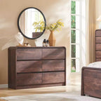 Commode 6 tiroirs SinCiDo pour chambre à coucher, commodes et chiffonniers modernes de 120 cm de large