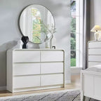 Commode 6 tiroirs SinCiDo pour chambre à coucher, commodes et chiffonniers modernes de 120 cm de large