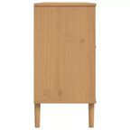 vidaXL SENJA Buffet bahut armoire de rangement aspect rotin bois de pin massif, avec 4 tiroirs