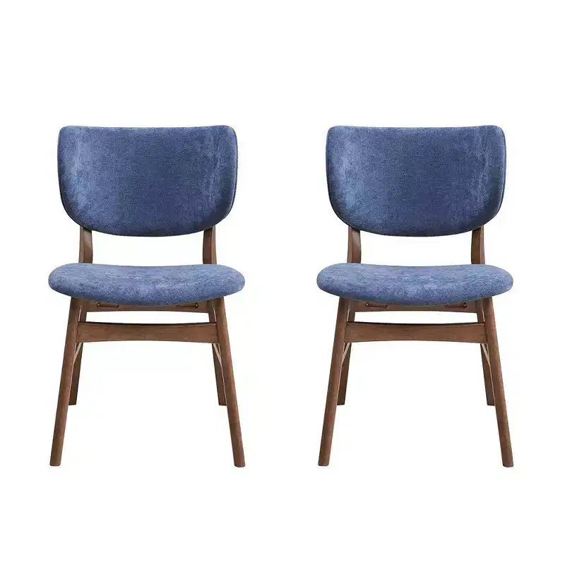 Simple Relax Set of 2 Upholstered Side Chairs with Curved Back