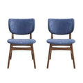 Simple Relax Set of 2 Upholstered Side Chairs with Curved Back