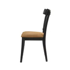 Simple Relax Lot de 2 chaises de salle à manger rembourrées avec dossier en X marron et noir