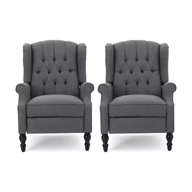 Fauteuil inclinable contemporain capitonné à dossier haut Walter de Christopher Knight Home (lot de 2)