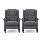 Fauteuil inclinable contemporain capitonné à dossier haut Walter de Christopher Knight Home (lot de 2)