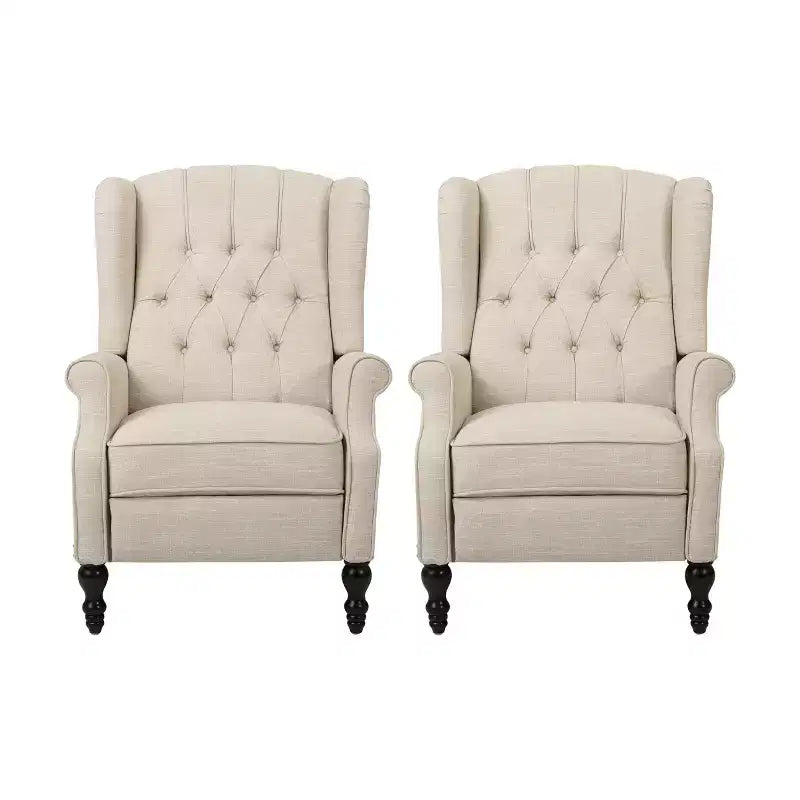 Fauteuil inclinable contemporain capitonné à dossier haut Walter de Christopher Knight Home (lot de 2)