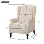 Fauteuil inclinable contemporain capitonné à dossier haut Walter de Christopher Knight Home (lot de 2)