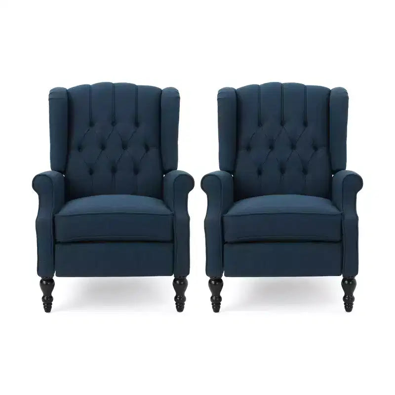 Fauteuil inclinable contemporain capitonné à dossier haut Walter de Christopher Knight Home (lot de 2)