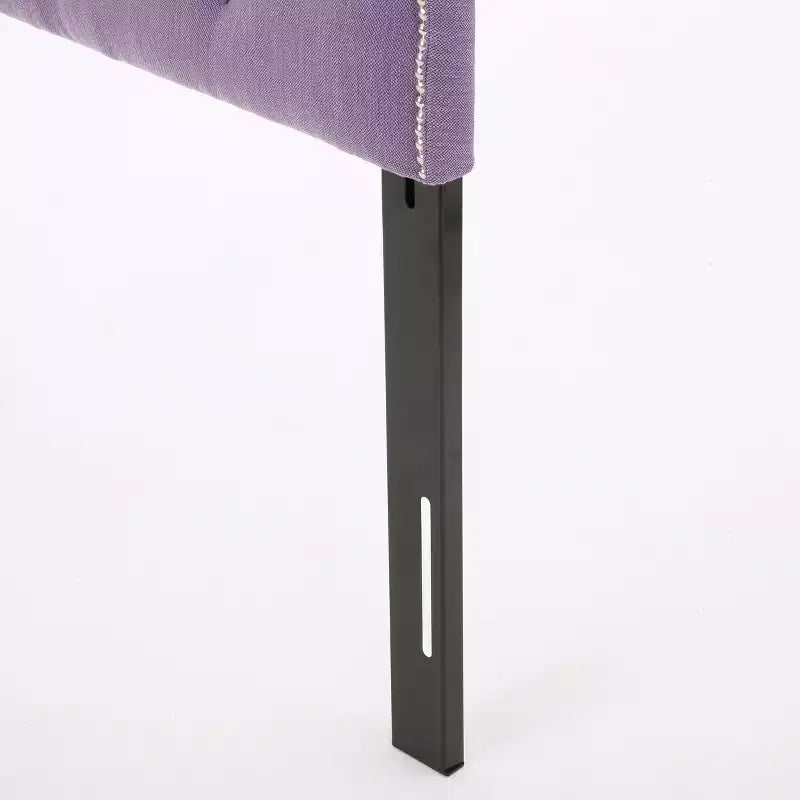 Tête de lit capitonnée double en tissu contemporain avec garniture cloutée Niamh Christopher Knight Home
