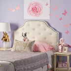 Tête de lit capitonnée double en tissu contemporain avec garniture cloutée Niamh Christopher Knight Home