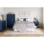 Armada 4-Drawer Dresser, Navy with Walnut Top