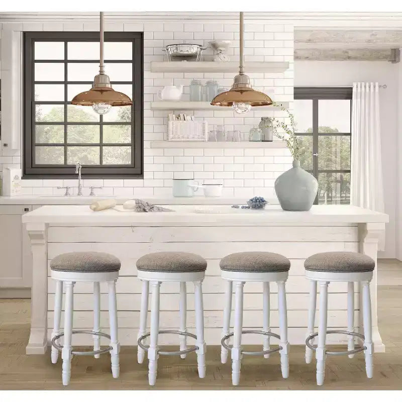 Vatros Bar Stools Set of 2 26 Counter Height Stool 360 Swivel Barstool
