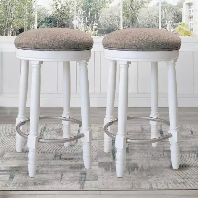 Vatros Bar Stools Set of 2 26 Counter Height Stool 360 Swivel Barstool