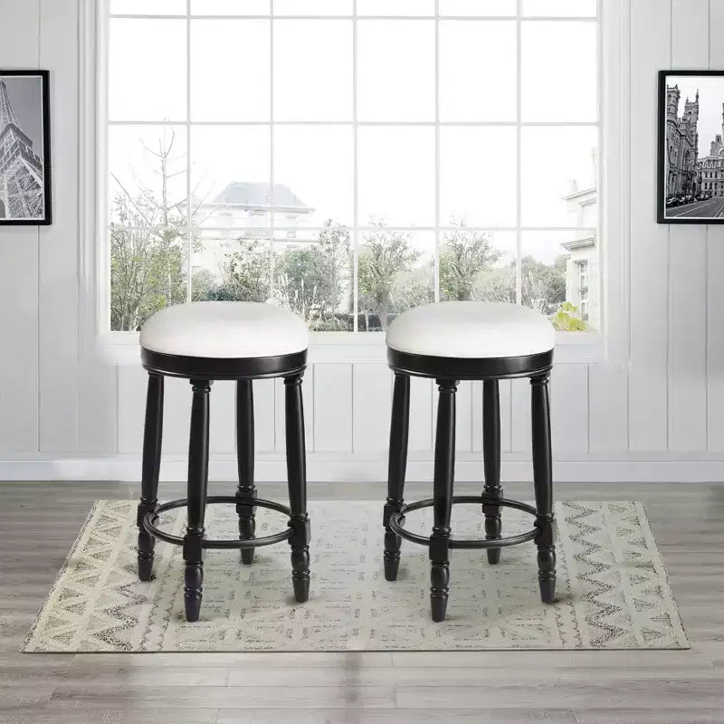 Vatros Bar Stools Set of 2 26 Counter Height Stool 360 Swivel Barstool
