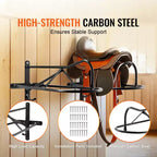 VEVOR Support mural pour selle, 8 supports de selle de cheval avec barre de rembourrage, support de selle portable pour selle anglaise et western