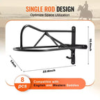 VEVOR Support mural pour selle, 8 supports de selle de cheval avec barre de rembourrage, support de selle portable pour selle anglaise et western