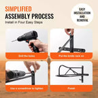 VEVOR Support mural pour selle, 8 supports de selle de cheval avec barre de rembourrage, support de selle portable pour selle anglaise et western