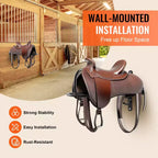 VEVOR Support mural pour selle, 8 supports de selle de cheval avec barre de rembourrage, support de selle portable pour selle anglaise et western