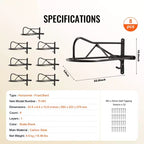 VEVOR Support mural pour selle, 8 supports de selle de cheval avec barre de rembourrage, support de selle portable pour selle anglaise et western