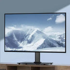 VEVOR TV Stand Mount, Swivel Universal TV Stand for 32 to 55 inch TVs, Height Adjustable Portable Floor TV Stand with Tempered Glass Base