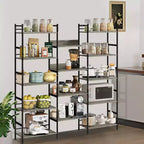 Étagère 5 niveaux avec 14 compartiments de présentation, grande étagère industrielle ouverte, rangement rustique, salon, chambre à coucher, bureau et salle d'étude