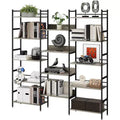 Étagère 5 niveaux avec 14 compartiments de présentation, grande étagère industrielle ouverte, rangement rustique, salon, chambre à coucher, bureau et salle d'étude