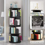 Étagère rotative à 360 degrés, bibliothèque en bois blanc à 4 niveaux, 130 cm, étagère de rangement d'angle au sol, chambre, salon