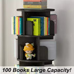 Étagère rotative à 360 degrés, bibliothèque en bois blanc à 4 niveaux, 130 cm, étagère de rangement d'angle au sol, chambre, salon