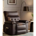 Fauteuil inclinable chauffant et massant avec pivotement à 360° et bascule manuelle, design ergonomique avec télécommande et porte-gobelets pour salon
