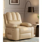 Fauteuil inclinable XL avec chauffage et massage, pivotant à 360°, bascule manuelle et porte-gobelet pour salon