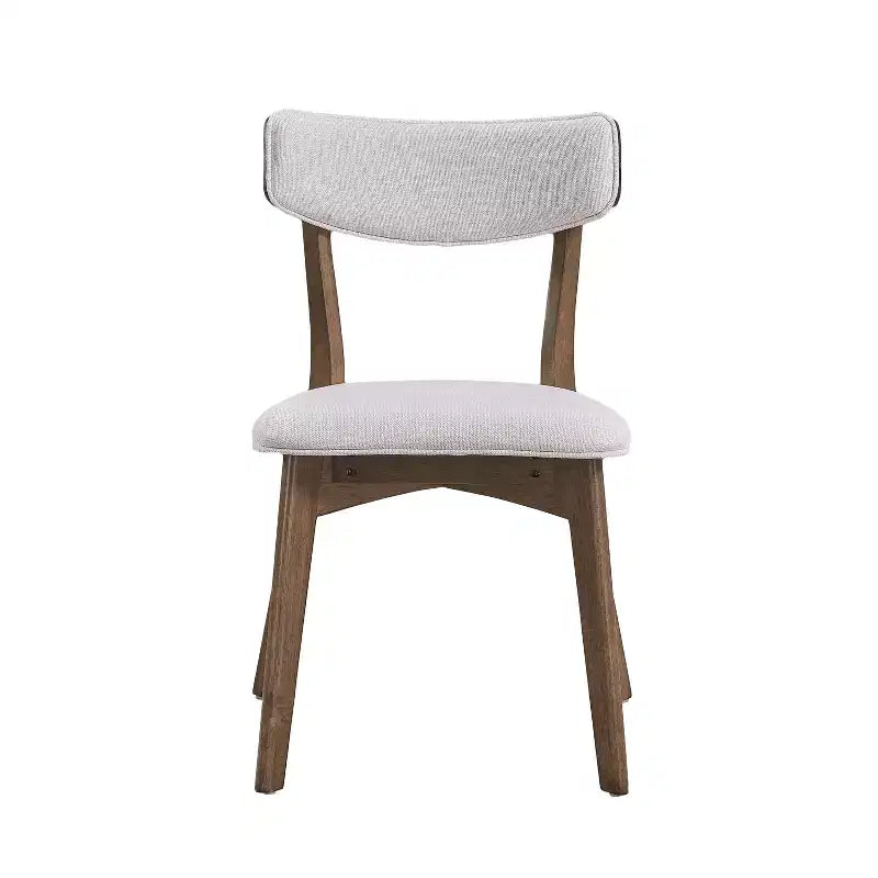Christopher Knight Home Lara Ensemble de salle à manger 7 pièces en hévéa et tissu, style moderne du milieu du siècle