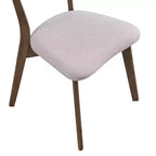 Christopher Knight Home Lara Ensemble de salle à manger 7 pièces en hévéa et tissu, style moderne du milieu du siècle
