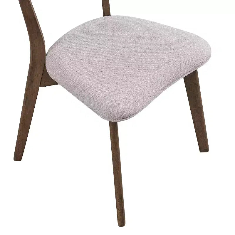 Christopher Knight Home Lara Ensemble de salle à manger 7 pièces en hévéa et tissu, style moderne du milieu du siècle