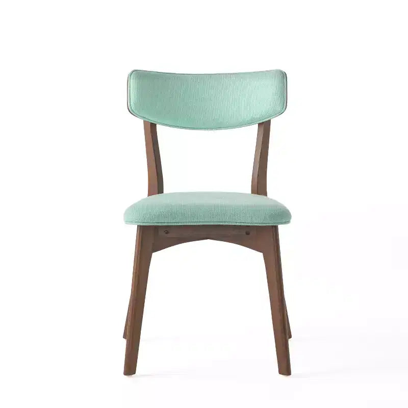 Christopher Knight Home Lara Ensemble de salle à manger 7 pièces en hévéa et tissu, style moderne du milieu du siècle