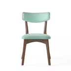 Christopher Knight Home Lara Ensemble de salle à manger 7 pièces en hévéa et tissu, style moderne du milieu du siècle