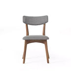 Christopher Knight Home Lara Ensemble de salle à manger 7 pièces en hévéa et tissu, style moderne du milieu du siècle