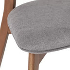 Christopher Knight Home Lara Ensemble de salle à manger 7 pièces en hévéa et tissu, style moderne du milieu du siècle