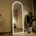 24x65 LED Arched Full-Length Mirror with LED Lights, Standing Mirror for Bedroom, Wall-Mounted Full-Length Mirror, A-Mirror