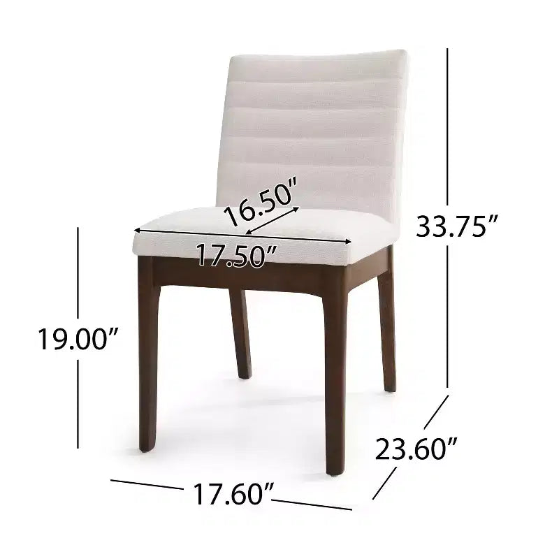 Christopher Knight Home Latisha 7 Piece Mid-Century Modern Rubberwood Upholstered Dining Set