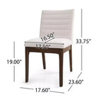 Christopher Knight Home Latisha 7 Piece Mid-Century Modern Rubberwood Upholstered Dining Set