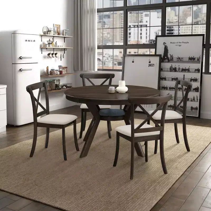 Vatros Wooden Dining Chairs Set of 2, Modern Upholstered Dining Room Chair
