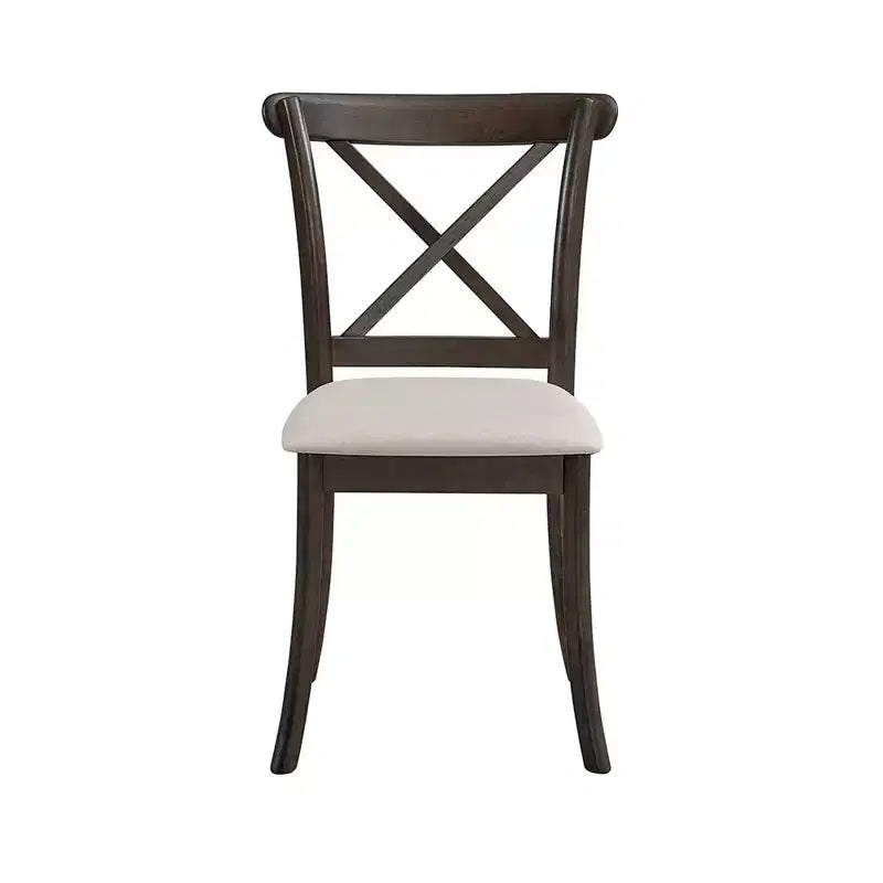 Lot de 2 chaises de salle à manger en bois Vatros, chaises de salle à manger modernes rembourrées