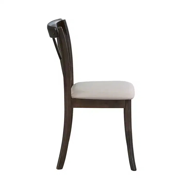 Lot de 2 chaises de salle à manger en bois Vatros, chaises de salle à manger modernes rembourrées