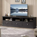 Acekool Wood TV Stand for 75 TV, Mid-Century Modern Entertainment Center with 3 Drawers for Living Room