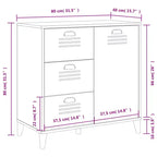 vidaXL Buffet Meuble de Rangement Salon Bois Massif de Pin