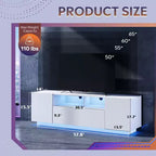 Meuble TV pour téléviseur de 65 pouces, meuble de divertissement de 58 pouces avec armoire de rangement