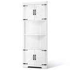 VEVOR 68 Tall Corner Storage Cabinet, 6 Tiers Farmhouse Storage Cabinet with 4 Wooden Doors & Adjustable Shelves,Freestanding Corner Kitchen Cabinet