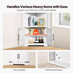 VEVOR 68 Tall Corner Storage Cabinet, 6 Tiers Farmhouse Storage Cabinet with 4 Wooden Doors & Adjustable Shelves,Freestanding Corner Kitchen Cabinet